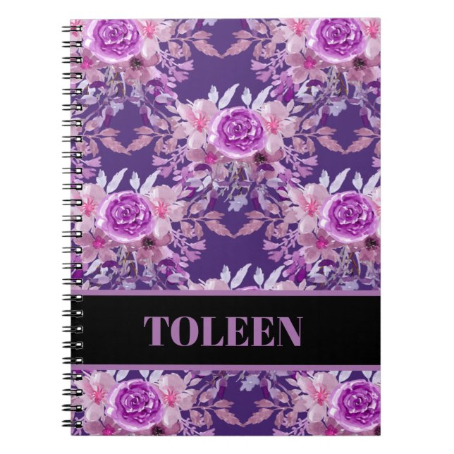Personalised Colourful Pattern                  Notebook (Front)