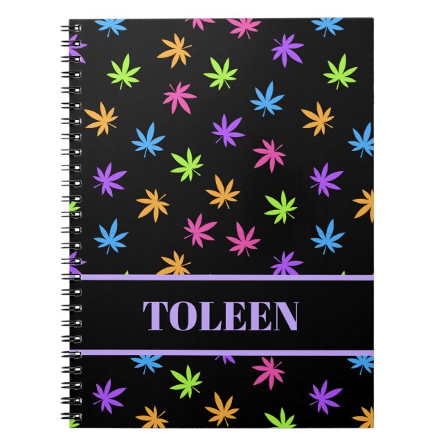 Personalised Colourful Pattern Notebook (Front)