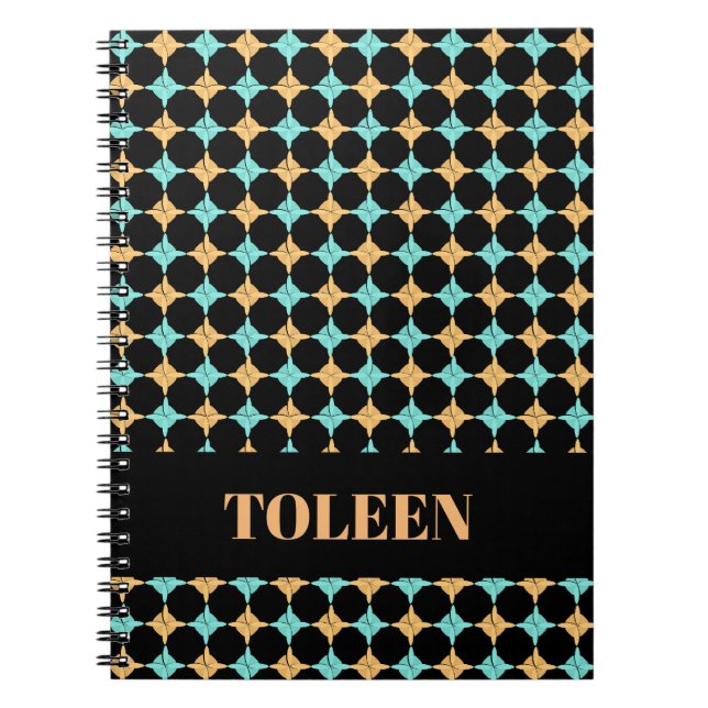 Personalised Colourful Pattern                  Notebook (Front)