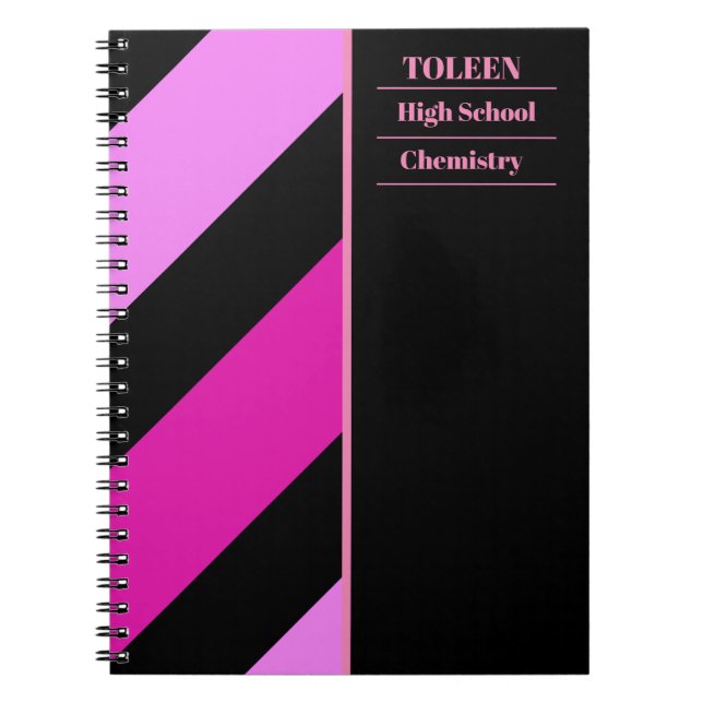 Personalised Colourful Pattern                  Notebook (Front)
