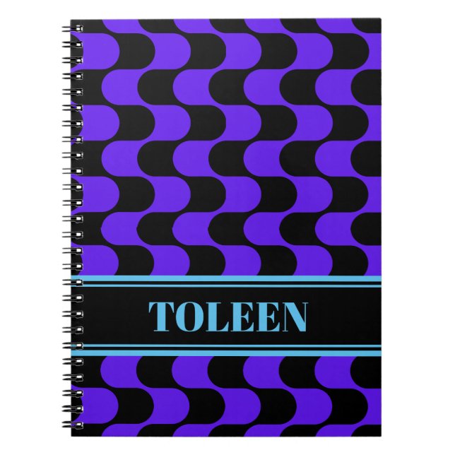 Personalised Colourful Pattern Notebook (Front)