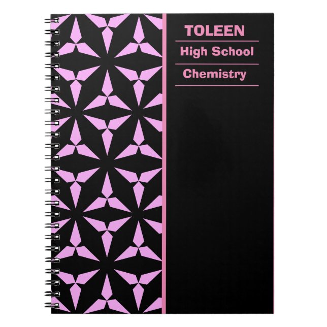 Personalised Colourful Pattern                  Notebook (Front)