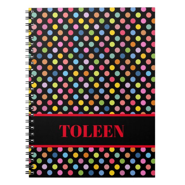 Personalised Colourful Pattern                 Notebook (Front)