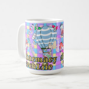 Personalised Colourful Pharmacy Tech Coffee Mug
