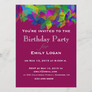Personalised Colourful Puzzle Invitation