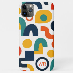 Personalised Colourful Retro Shapes Art Pattern iPhone 11 Pro Max Case