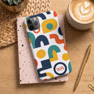 Personalised Colourful Retro Shapes Art Pattern iPhone 11 Pro Max Case
