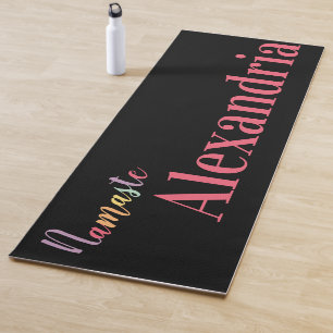 Personalised Colourful Script Yoga Mat