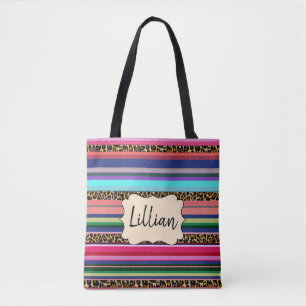 Personalised Colourful Serape Tote Bag