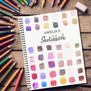 Personalised Colourful Sketchbook  Notebook