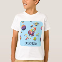 Personalised Colourful Space Planets Back to Schoo