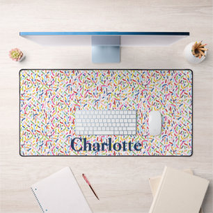 Personalised Colourful Sprinkle Name Desk Mat
