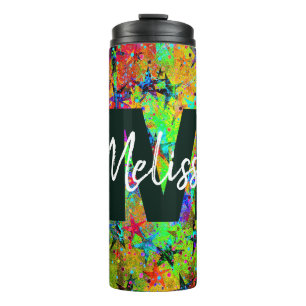 Personalised Colourful stars and texture Thermal T Tumbler