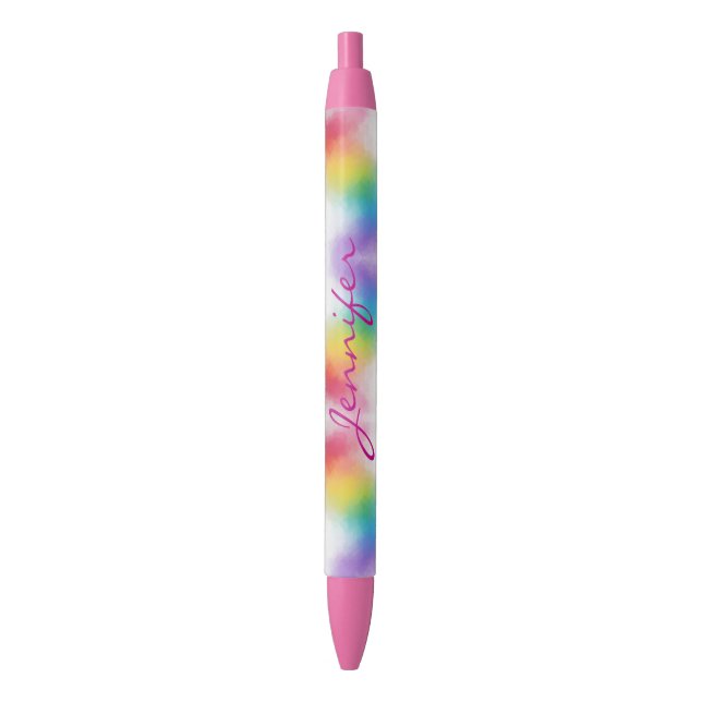 Personalised Colourful Template Handwriting Modern Blue Ink Pen (Front Vertical)