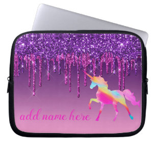 Personalised Colourful Unicorn  Laptop Sleeve