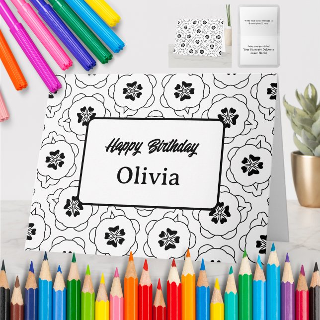 Personalised Colouring Greeting Card (06) (Creator Uploaded)