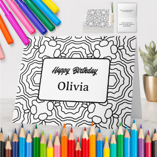 Personalised Colouring Greeting Card (08)