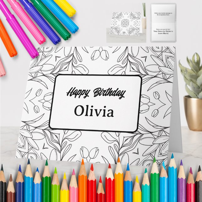 Personalised Colouring Greeting Card (44) (Creator Uploaded)