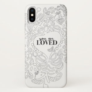 Personalised Colouring Page Inspired -You are Love iPhone X Case