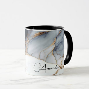 Personalised Combo Mug: Black, White, & Gold Mug