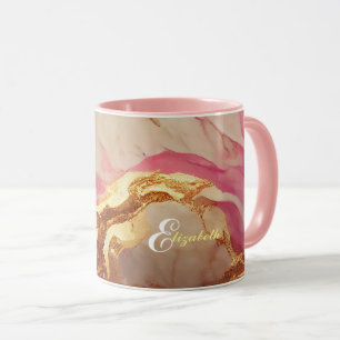 Personalised Combo Mug: Purple, & Gold Accents Mug