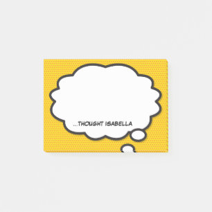 Personalised Comic Book Fun Think Bubble Post-it Notes