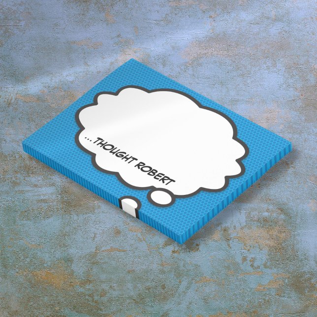 Personalised Comic Book Funny Think Bubble Post-it Notes (Personalized Comic Book Funny Think Bubble Post-it Notes)