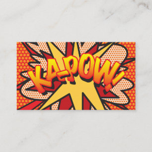 Personalised Comic Book Pop Art KA-POW! Business Card