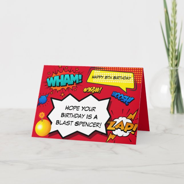 Personalised Comic Card (Front)