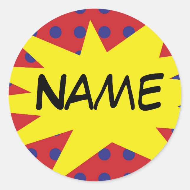 Personalised Comic Sticker (Front)