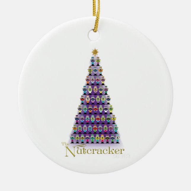 Personalised Commemorative Nutcracker Ceramic Tree Decoration (Front)