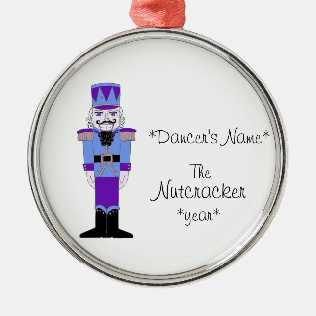 Personalised Commemorative Nutcracker Metal Tree Decoration (Front)