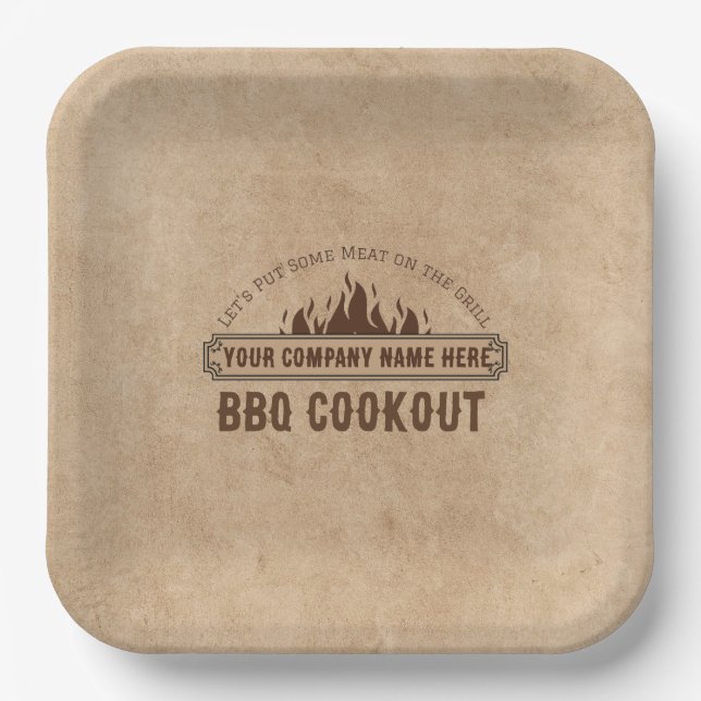 Personalised Company BBQ Paper Plates (Front)