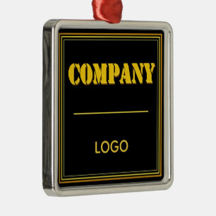 Personalised Company Black Modern Custom Business Metal Tree Decoration