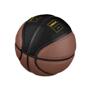 Personalised Company Black Modern Custom Business Mini Basketball