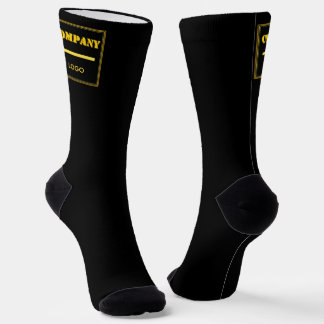 Personalised Company Black Modern Custom Business Socks