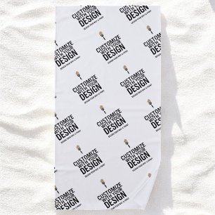 Personalised Company Branded Custom Minimalist  Beach Towel