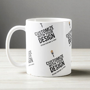 Personalised Company Branded Custom Minimalist  Coffee Mug