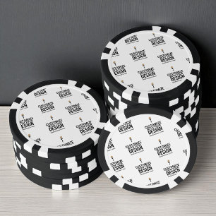 Personalised Company Branded Custom Minimalist  Poker Chips