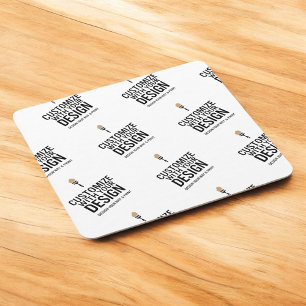 Personalised Company Branded Custom Minimalist  Square Paper Coaster
