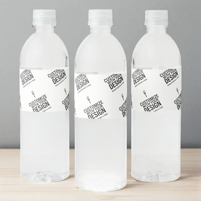 Personalised Company Branded Custom Minimalist  Water Bottle Label (Creator Uploaded)