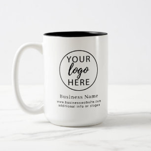 Personalised Company Branding Logo Scan Two-Tone Coffee Mug