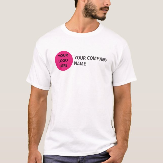 Personalised Company Business Logo Name Slogan T-Shirt (Front)