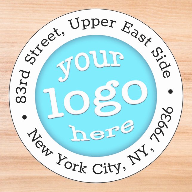 Personalised Company Business Logo Return Address Classic Round Sticker (Personalized Company Business Logo Return Address Classic Round Sticker)