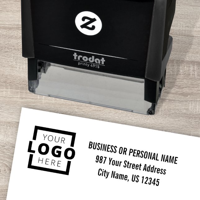 Personalised Company Business Logo Return Address Self-inking Stamp (Creator Uploaded)