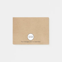 Personalised Company Business Logo Rustic Kraft