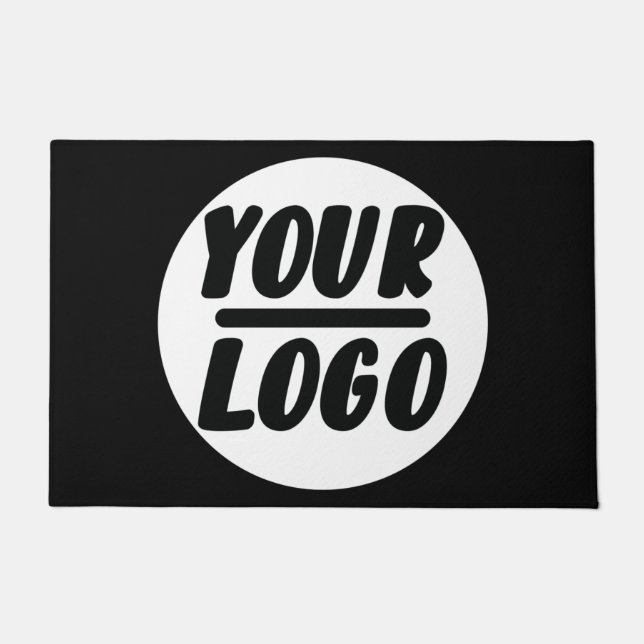 Personalised company business logo welcome elegant doormat (Front)