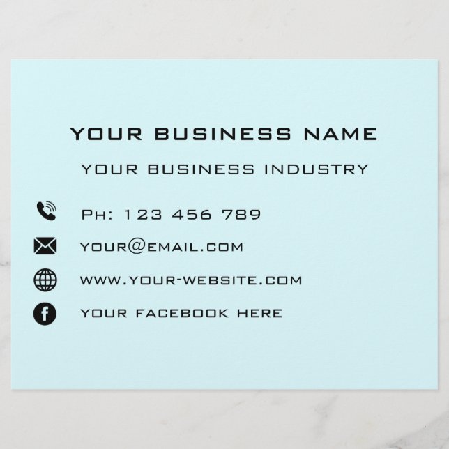 Personalised Company Info Business Promotion Flyer (Front)