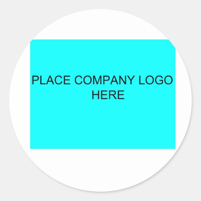 Personalised Company Logo Classic Round Sticker (Front)