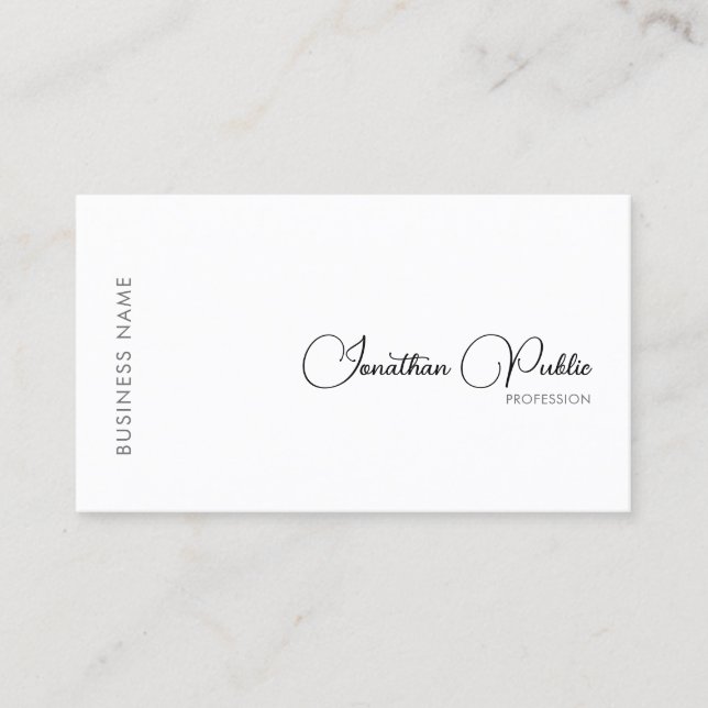 Personalised Company Logo Elegant Typography Business Card (Front)